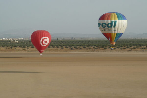 Mit dem Ballon in Tunesien